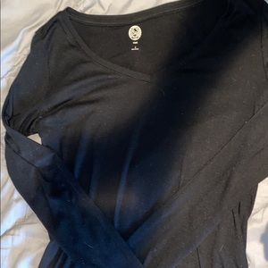 Black long sleeve fitted tshirt